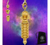 ISIS Dowsing Egyptian Pendulum in Gold-Plated Brass | Chambered Magnetizing Dowsing Pendulum [Satisfait ou Remboursé à Vie]