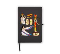 Isis Egyptian God Goddess Notebook, Blank Pages, Faux Leather Cover, Planner, Journal, Workbook