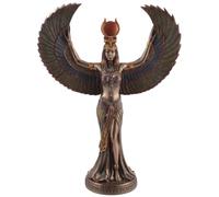 Isis Egyptian Goddess, consort of Osiris, made of artificial stone, bronzed and coloured by the Veronese collection.