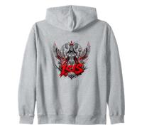 Isis Egyptian Goddess Wings Ankh And Lotus Symbol Zip Hoodie