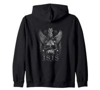 Isis Egyptian Goddess Wings Lotus Ankh Symbol Zip Hoodie