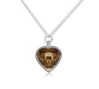 Isis-Queen Pharaoh Thoth Anubis Urn Necklace for Ashes Adjustable Pet Cremation Jewelry Heart Urn Pendant for Men Women