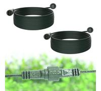 Isisyu Christmas Lights Extension Cable, 2 Pin, Total 20M / 65.6Ft | IP65 Waterproof, 2 Pack, for Festoon G40 Globe Icicle Curtain Net Solar Fairy Lights