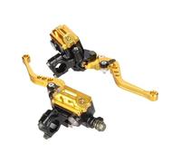 ISJRJF Brake Handle Lever Fit for Honda Fit for Yamaha 7/8" 22mm Left and Right Handlebar Motorcycle Hydraulic Brake Master Cylinder Clutch Brake Grips(Gold)