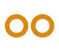ISJRJF Car Reflective Strips 2pcs/set Car Bumper Reflective Safety Strip Stickers Car Angel Eye Reflective Sticker Reflective Warning Safety Tape Reflective Stickers Strips(Yellow)