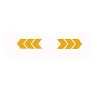 ISJRJF Car Reflective Strips Car Reflective Arrow Sticker Safety Warning Sticker for Car Bumper Trunk Reflector Hazard Tape Car Styling Luminous Film Reflective Stickers Strips(Yellow,8pcs)