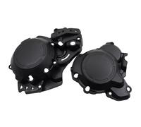 ISJRJF Chain Guard Fit For TC250 TE250i TE300i Fit For EXC XC SX XCW 250 300 Motorcycle Engine Clutch Cover Ignition Protector Guard Sprocket Cover(Black-1 Set)