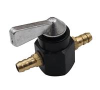 ISJRJF Fuel Tank Valve Fit For Honda Fit For Yamaha Motorcycle Inline 6mm Petrol Fuel Tap ON OFF Fuel Switch Aluminum Alloy Fuel Tap Fuel Switch Tap(Black)