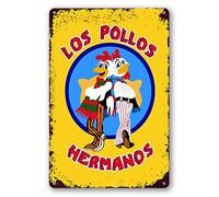 ISKADO Movie Retro Breaking Bad Los Pollos Hermanos Poster Vintage Tin Sign Wall Arts 8x12inch