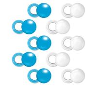 ISKDJBJG 10 Pairs Running Bib Magnets, Magnetic Race Bib Clips Marathon Bib Clips Running Bib Buckles Bib Fasteners Blue & White