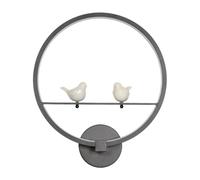 ISKDJBJG 18W 3000K Warm Light Two Birds Ring LED Wall Lamp LED Modern Wall Lamp for Living Room Bedroom Bedside Lighting Black