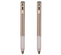ISKDJBJG 2X Geometric Metal Crinkle Pen Fidget,Stress Relief Metal Shape Shifting Switchpen,0.5mm,Champagne Gold