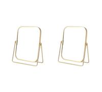 ISKDJBJG 2X Vanity Makeup Mirror with Metal Stand 360 Degree Swivel Desktop Tabletop Mirror