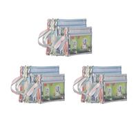 ISKDJBJG 30 Pack Colored Double-Layer Mesh Zipper Pouch Bags, Building Block Sets Toy Storage & Organization 15Pcs A4+15Pcs A5