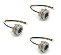 ISKDJBJG 3X R503 Circular Round Ring Indicator LED Control DC3.3V MX1.0-6Pin Capacitive Fingerprint Module Sensor Scanner-19mm