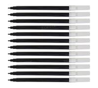 iSketchO Felt Tip Colouring Pens, BLACK, Pack of 12, Fibre Felt Tip Pen, Ideal for Write Draw Sketch Mark Pens, Safe Non-Toxic, School Office Home Use, iZOFAX