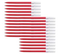 iSketchO Felt Tip Colouring Pens, RED, Pack of 24, Fibre Felt Tip Pen, Ideal for Write Draw Sketch Mark Pens, Safe Non-Toxic, School Office Home Use, iZOFAX