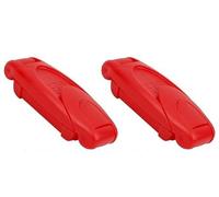 ISKIP 2Pcs Car Seat Belt Clips, Seatbelt Adjusters for Enhanced Safety, Universal Shoulder Neck Strap Positioner for Kids (Red)
