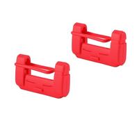 ISKIP 2Pcs Silicone Cases for Car Seat Belt Buckle, Protective Covers for Standard Belt-Buckle, Anti-Scratch Silicon Seat Belt Buckle Protector (Red)