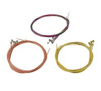 ISKIP Guitar Strings for Acoustic Guitar, 3 Sets of 6 Guitar Strings Bundle, Durable Replacement Guitar Strings for Acoustic Guitar (1 Brass Set, 1 Copper Set and 1 Multicolor Set)