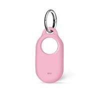 ISKIP Samsung SmartTag2 Case, Silicone Case Compatible with Samsung Galaxy Smart Tag2, SmartTag2 Cover with Keychain (Rose)