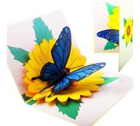 Iskueal Sunflower Pop up Card, 3D Greeting Card, Unique Gift for Ladies-girls, Anniversary Birthday|Get Well Soon Card|thank-you card