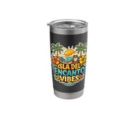 Isla del Encanto Vibes Coqui Tropical Stainless Steel Insulated Tumbler