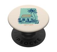 Isla Holbox Mexico Souvenir Yucatan Vintage Beach Art PopSockets Adhesive PopGrip