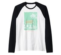 Isla Holbox Mexico Souvenir Yucatan Vintage Beach Art Raglan Baseball Tee