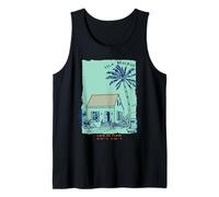 Isla Holbox Mexico Souvenir Yucatan Vintage Beach Art Tank Top