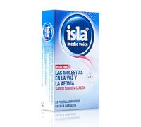 Isla Medic Voice Soft Lozenges, Relieves Sore Throat Discomfort, Voice and Aphonia, with Icelandic Moss, for Adults and Children Aged 6+, Cherry Flavour, 20 Tablets