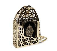 Islam Car Rear Mirror Mini Hangers - Islamic Ornament Al-Quran Ramadan Eid Muslim Car Décor Hanging Charm Decor Interior Accessories (Gold - Black)