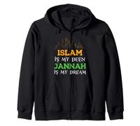 Islam Is My Deen Jannah Is My Dream Mosque Ramadan Islamic Zip Hoodie