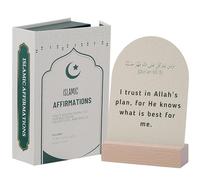 Islamic Affirmation Cards Set of 30, Magnetic Box & Stand - Ideal for Eid Gifts, Islamic Gifts, Eid Decorations for Home -Great Eid gifts women, Ramadan decorations, Daily Affirmations Eid gift, Islam