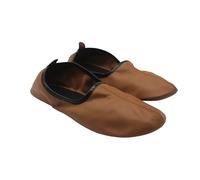 Islamic Bazaar Women's Indoor Leather Slippers Tan Color Traditional Babouche House Shoes Barefoot Moccasin, Tan, 13