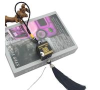 Islamic Car Hanging Kaaba Ornament - Rearview Mirror Decoration with Yellow Tassel - Spiritual Muslim Car Accessory for Barakah & Protection (5x5x5cm)