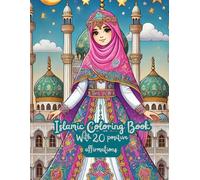 Islamic coloring book for kids : hijabi princess: with 20 positive affirmations