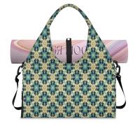 Islamic Ethnic Theme Sports Duffle Bag with Shoe Compartment Weekend Overnight Bags Tote Cabin Luggage Bag for Gym Yoga Travel