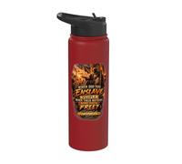 Islamic Freedom Quote Umar IBN Al Khattab Arabic Calligraphy Stainless Steel Insulated Water Bottle