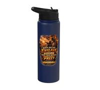 Islamic Freedom Quote Umar IBN Al Khattab Arabic Calligraphy Stainless Steel Insulated Water Bottle