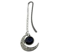 Islamic Hanging Pendant Bookmark, Black, Calligraphy Page-Marker, Metal, for Men Women Children, Bookworms, Stationery Gift for Muslims, Deen Gifts