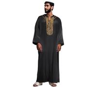 Islamic Mens Clothing Middle Eastern Omani Style Muslim Thobe Casual Comfort Fit Robe Dubai Long Gown Ethnic Clothes Saudi Arab Caftans