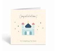Islamic Moments Greeting Card - Congratulations on Completing the Quran - Blue Mosque