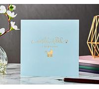 Islamic Moments Masha'Allah, A New Baby! Gold Foiled Greeting Card in Powder Blue