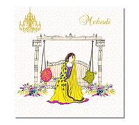 Islamic Moments Mehndi Card Islamic Bride Wedding Card Henna Party Greeting Card