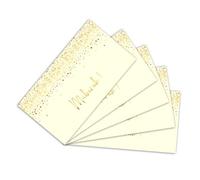 Islamic Moments Money Wallets for Gifting - Mubarak - Ivory with Gold Foil - Pack of 5 - Eid