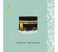 Islamic Moments Umrah Mubarak Islamic Greetings Card for Umrah in Peppermint