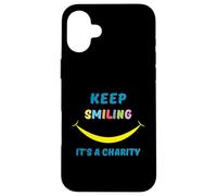 Islamic motivational quote: keep smiling; it's a charity Case for iPhone 16 Plus