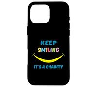 Islamic motivational quote: keep smiling; it's a charity Case for iPhone 16 Pro Max