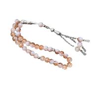 Islamic Prayer Beads 33 Tasbih Iced Glass Rosary Fringe Pendant Ethnic Muslim Daily Worship Daily Worship for Tasbih, One Size, See Description, See Description